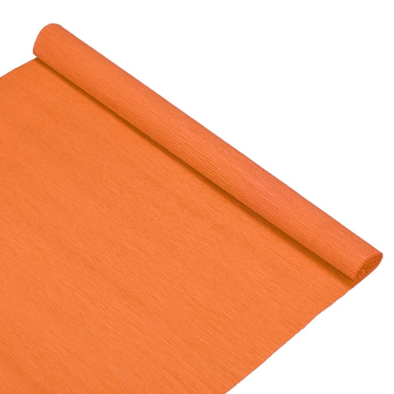 Crepe Paper, 8.2ft x 20 Inch /250 x 50cm Soft Wide Crepe Paper Streamer Sheet, Decorative Craft Streamer [Orange]