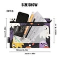 thumbnail image 4 of FORMRS 2 Pack Pencil Pouch for 3 Ring Binder with Clear Window Zipper Case, Yellow Halloween Ghosts, 4 of 6