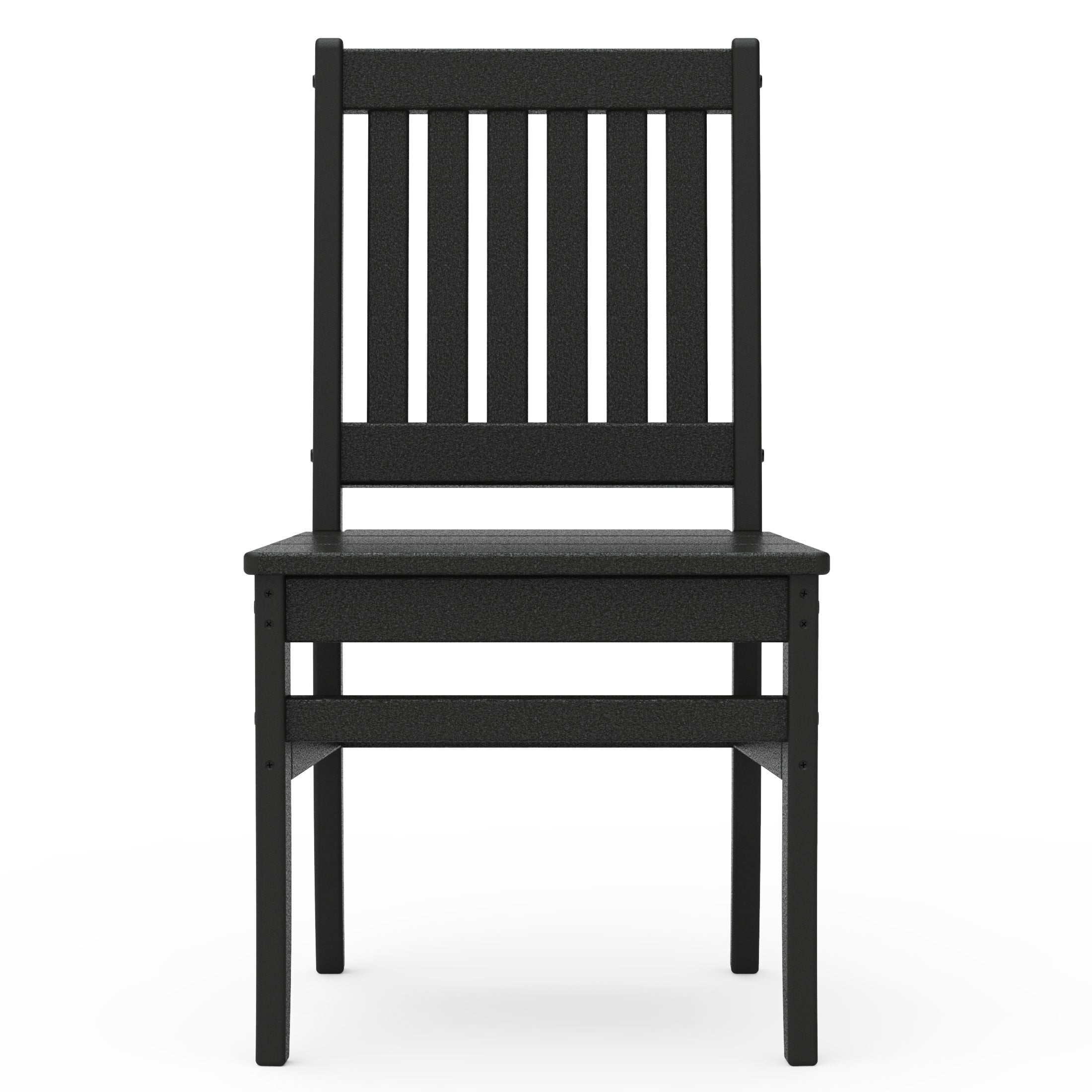 Better Homes & Gardens by POLYWOOD Southlake Outdoor Dining Side Chair (2 Chairs), All-Weather HDPE, Patio Seat, Black