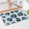 thumbnail image 4 of Light Blue and Black Of Leopard Print Bathroom Rugs Mat,Non Slip Microfiber Bathroom Rug,Rubber Backing,Soft Bathroom Mats for Bathroom Floor,Tub and Shower,17x27in(43x68cm), 4 of 5