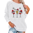 thumbnail image 2 of Nouveaux Hauts pour Femmes 2023 Décontractés à Manches Longues à Col Rond Hauts Chemises Amples Blouse Graphique à Imprimé de Noël Coupe Décontractée Chandail Surdimensionné pour Femmes, 2 of 6