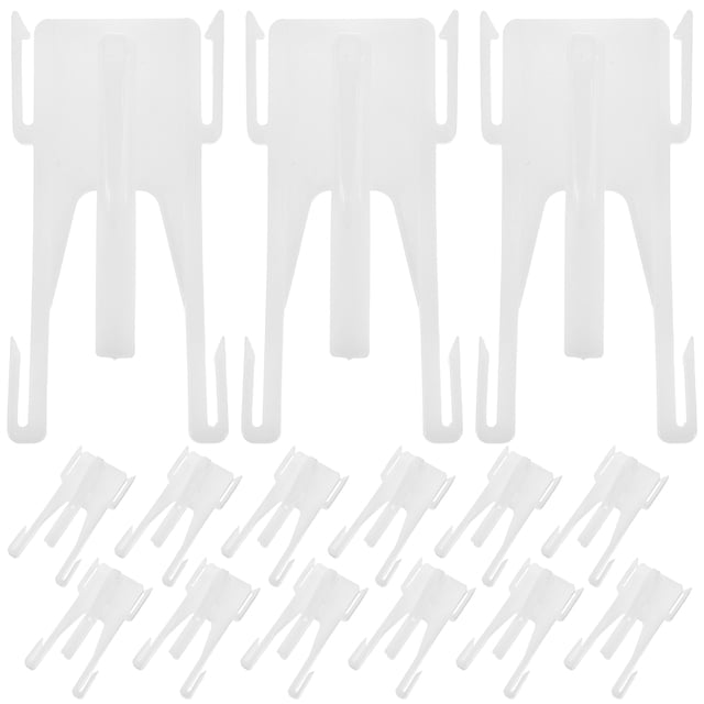 20 ganchos para pliegues de cortina: ganchos para pliegues de cortina con forma de serpiente para cortinas de ventana y ducha, color blanco.