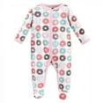 thumbnail image 2 of Hudson Baby Infant Girl Cotton Sleep and Play, Bodysuit and Bandana Bib Set, Donut Worry, 0-3 Months, 2 of 4