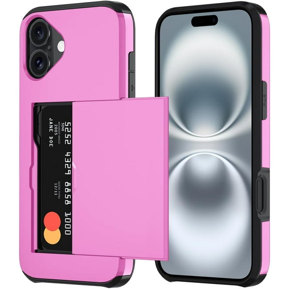REQO Compatible with iPhone 17 Case Wallet,Built-in Card Holder, Heavy Duty Protective Dual Layer Shockproof Hidden Card Slot Slim Wallet Phone Cover for iPhone 17