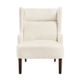 thumbnail image 2 of Contemporary Beige Wingback Chair for Reading Nook | Provides Comfortable and Stylish Seating | High - density Foam and Plywood Frame | Solves the Lack of Comfortable Reading Chairs, 2 of 6