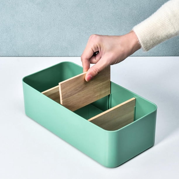 Organizador de maquillaje perfecl Caja de Soporte de tarjeta de lápiz de escritorio contenedor verde