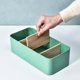 thumbnail image 1 of Organizador de maquillaje perfecl Caja de Soporte de tarjeta de lápiz de escritorio contenedor verde, 1 of 8