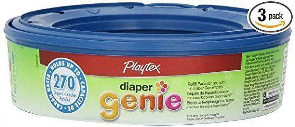 Playtex Diaper Genie II Advanced Disposal System Refill 270 Count - 3 Pack