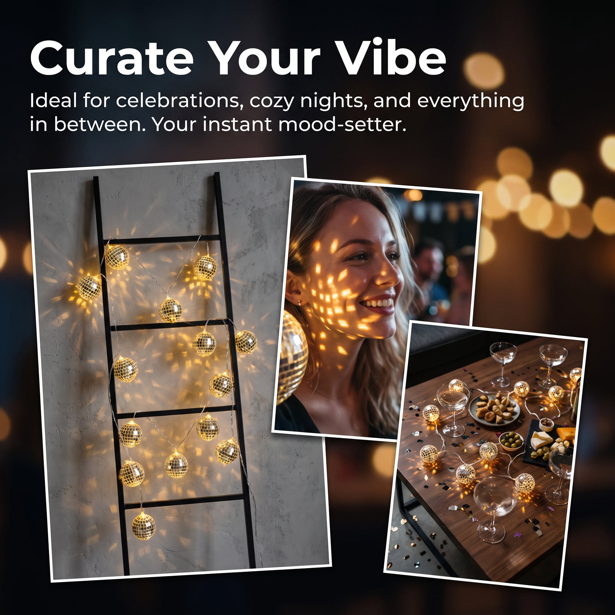 Unique Bargains Chic Punched Metal Lights for Festive 4.9 ft Warm White Battery Operated