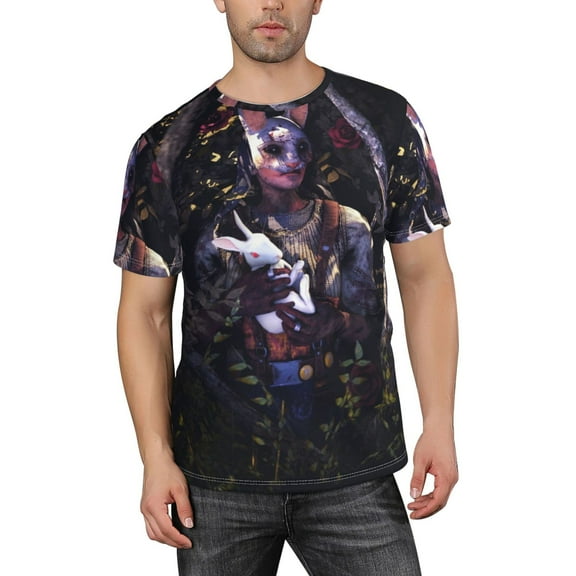 Dead By Daylight Huntress T-Shirt for Men Summer Street Tees Shirt 3D Pritneted Novelty Casual Short Sleeve T Shirt Top Small