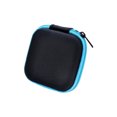 thumbnail image 1 of Carré Mini Universel Fermeture Éclair Écouteur Câble Données Cordon Sac de Rangement Sac Pochette-Bleu, 1 of 5