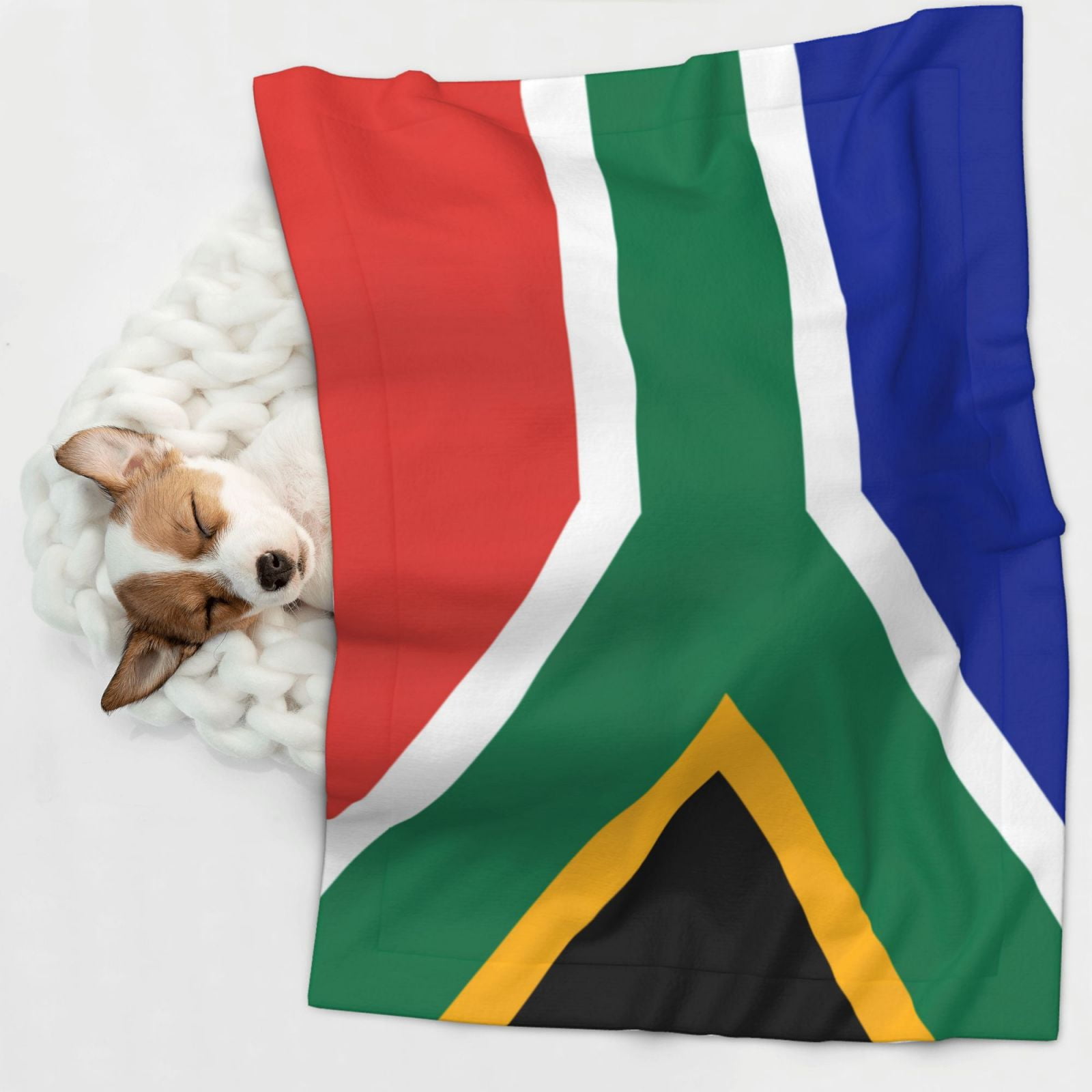 South African Flag Dog Blanket Soft Warm Flannel Cat Blanket Great Pet Throw for Cats Puppy Small Medium Large Dog