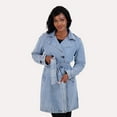 thumbnail image 4 of Juniors' madden girl Trench Coat Color: Denim Size: SMALL, 4 of 4