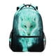 thumbnail image 1 of Mochilas ligeras Nerxy estampado de lobo cian, 1 of 3