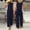 #10Dark Blue, variant on Byworldtasic 2 Piece Summer Outfit for Women Backless Tie Back Vest Wide Leg Flowy Beach Pants Casual Vacation Matching Sets
