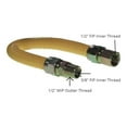thumbnail image 5 of 24" Stainless Steel Corrugated Yellow Epoxy Coated 1/2" MIP x 1/2" FIP Flex Gas Flexible Line,Natural Gas Connector Hose Supply Line For Gas Pipe,Hot Water Heater,Range,Dryer,Stove(1), 5 of 6