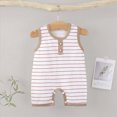thumbnail image 5 of CAUYDY 3 6 9 Months 1T 2T Preemie Girls Clothing Newborn Short Sleeved Loungewear for Boys Baby Spring Summer Bodysuit Infant Romper Sizes 6-12 Months,Coffee, 5 of 9
