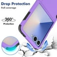 thumbnail image 6 of Allytecgroup Rugged Samsung Galaxy Z Flip 7 Case with Screen Protector, Full Body Protective Anti-Scratch Phone Case for Samsung Galaxy Z Flip 7 Cover with Detachable Hand Strap,  Purple, 6 of 6