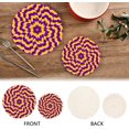 thumbnail image 4 of SKYSONIC Halloween Spiral Yellow Purple Pot Holders Trivets, 2 Pcs Heat Resistant Trivets, Cotton Thread Weave Mats for Hot Pads Pans Pot Bowl Teapot for Kitchen Decor, 4 of 7
