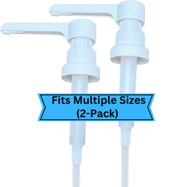 Dual Fitting Pump Dispenser for Gallon Jugs and Smaller Bottles (8cc Each Pump/Fits 28-400 and 38-400) 2-Pack