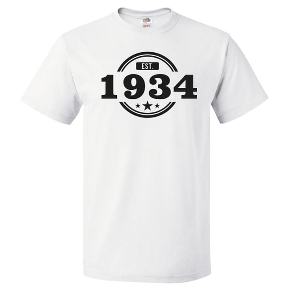 92nd Birthday Gift For 92 Year Old Established 1934 T Shirt
