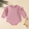 thumbnail image 2 of Baby Bodysuits Unisex Bodysuit Boys Girls Clothes Baby Girls Climbing Clothes Baby Long Sleeve Letter Triangle Romper Longs Set 6-12 Months, 2 of 6