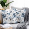 thumbnail image 2 of Vintage Blue Outdoor Pillow Covers Pack of 2 Brown Watercolor Flowers Petals Abstract Art Waterproof Throw Pillow Covers Decorative Cushion Cases for Patio Garden Tent Balcony Couch 16x16 inch, 2 of 8