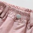 thumbnail image 4 of Eltusu Girls Cargo Pants, Sports Multi-Pockets Loose Fit Elastic Waist Wide Leg Pants Pink Size 10-11 T, 4 of 6