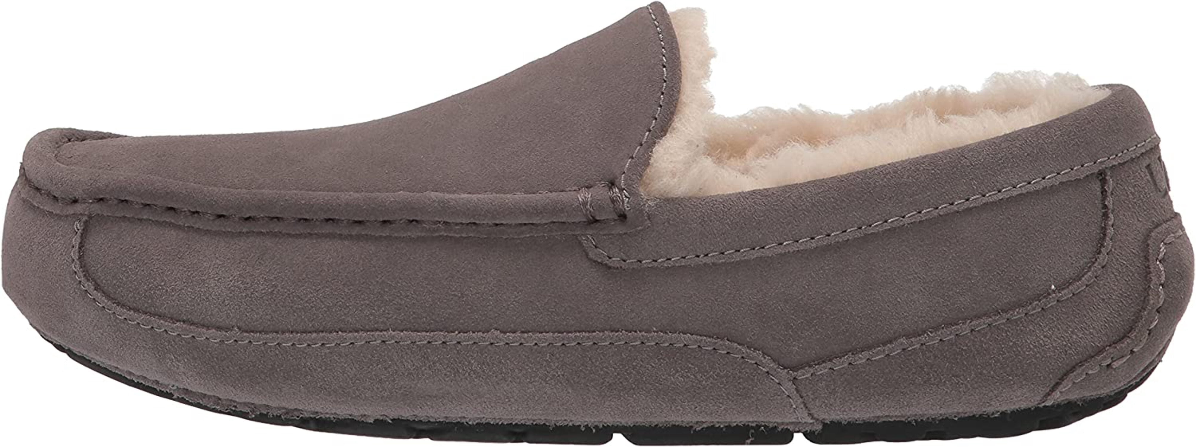 UGG Ascot Leather Wool Slippers Loafers Men\'s 12 Dark Brown Driving S/N 1103889‎ UGG Ascot Slipper Blue Matte Leather Navy | Mercari main image 2