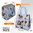 thumbnail image 3 of French Bulldogs Insulated Lunch Bag for Women & Adults,Large Portable Soft Cooler Lunch Bag,Thermal Food Storage Tote with Pearl Cotton,8.66L,8.75x5.75x9.5 Inch, 3 of 6
