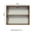 thumbnail image 3 of Alacena Madesa Glamy 80 cm 2 Puertas Marrón, 3 of 8