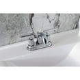 thumbnail image 4 of Kingston Brass FB5611CML Manhattan Double-Handle 4" Centerset Bathroom Faucet with Pop-Up Drain, Polished Chrome, 4 of 7