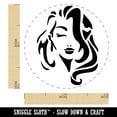 thumbnail image 2 of Beautiful Woman with Flowing Hair Self-Inking Rubber Stamp Ink Stamper - Yellow Ink - Mini 1/2 Inch, 2 of 7