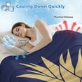 thumbnail image 3 of Pineapple Cooling Blanket,Lightweight Breathable Summer Throw Blanket with Double Sided Cold Effect,Gold Yellow Navy Blue Tropical Fruit Summer Picnic Blankets Bed Sheet for Hot Sleepers 30"x40", 3 of 8