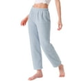 thumbnail image 4 of INSPIRE CHIC Womens Pajama Bottoms Fleece Fuzzy Elastic Waistband Loungewear Plush Warm Winter Long Pants with Pockets XS Sky Blue, 4 of 5