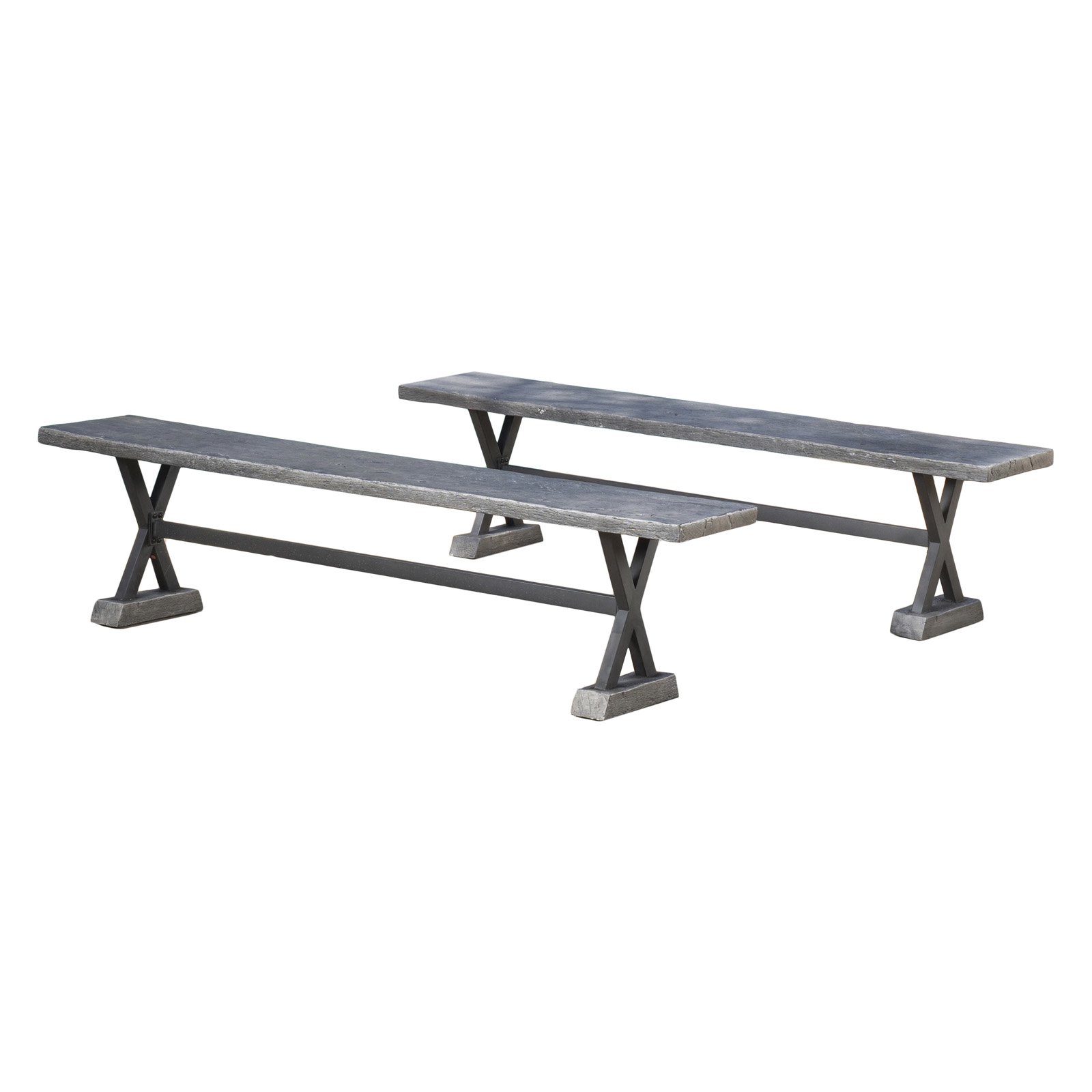 Besni Outdoor Dining Bench Set of 2
