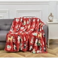 thumbnail image 5 of Elegant Comfort Reversible and Plush Flannel Fleece-Winter Christmas Sherpa Throw- Lightweight Soft and Cozy-Holiday Decorative Throw, Perfect for Lounging, 50 x 60 inches, Cats in Holiday, 5 of 6