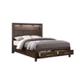 thumbnail image 4 of Full Bed Made with Wood and LED Headboard in Walnut Color, 4 of 6