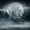 Dark Forest Moonlight, variant on Elephant Stock Simple Moon Wall Art - Horizontal Canvas Wall Art - Living Room Wall Decor - Astronomy & Space Canvas - Black And White Decor - 12" x 8"