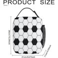 thumbnail image 4 of Soccer Ball Lunch Bag for Women Men, Insulated Reusable Lunch Box for Work Office Travel Picnic - Portable Lunch Tote Bag Cooler Bag, 4 of 6