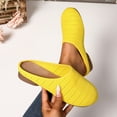 thumbnail image 4 of Women's Summer Casual Closed Toe Slippers Breathable Mesh Comfortable Flat Slides for Daily Wear with Jeans Yellow Women Sandal, 4 of 9