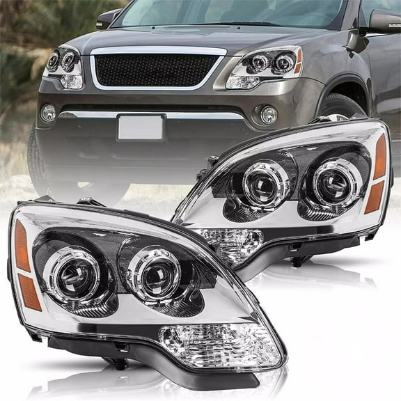 For 2007-2012 GMC Acadia Projector 2Pcs FACTORY Headlights Headlamps Set of L R