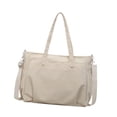 thumbnail image 2 of Bolso bandolera tipo shopper, bolso de mano de moda con cremallera, bolso de hombro para la escuela y los viajes. Beige, 2 of 9