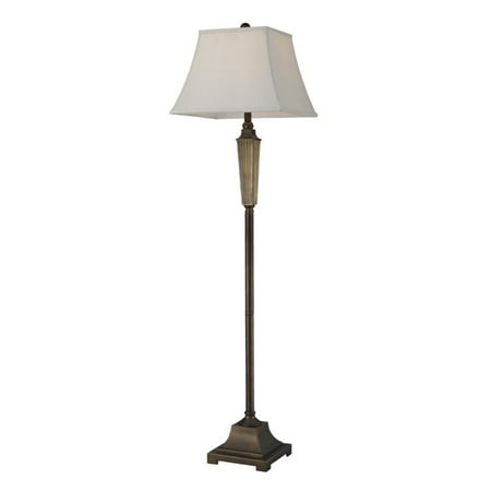Dimond Lighting Smoked Glass LED Floor Lamp in Amber and Bronze