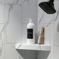 thumbnail image 4 of Palisade Vinyl Waterproof Corner Shower Shelf Carrara Marble / Urban Glacier, 4 of 7