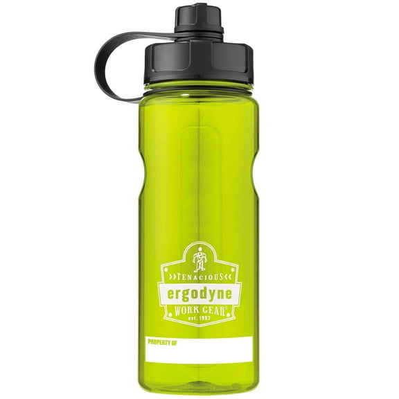 Ergodyne, Chill-Its®, 5151 1 ltr Plastic Wide Mouth Water Bottle, Lime