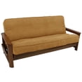 thumbnail image 2 of Housse de Futon Pleine en Microsuède Uni à Double Cordon de 8 à 9 Po - Camel, 2 of 3