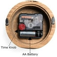 thumbnail image 7 of Wooden Desk & Table Analog Clock Made Of Genuine Pine(Dark), 7 of 7