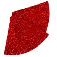 thumbnail image 1 of Falda para árbol de Navidad FUHSY terciopelo con lentejuelas rojas 46 pulgadas de diámetro, 1 of 6