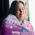 thumbnail image 3 of Graduation Gifts for Her Women Class of 2025 Graduation Decorations for College Middle High School Graduate 2025 Graduation Gifts Blanket 50x60 Master Phd Nurse Teen Girls Graduation Throw Blanket, 3 of 6